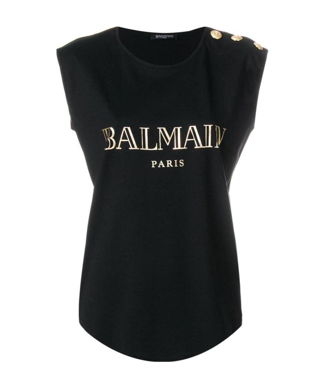 Balmain Embellished Buttons Top In Black