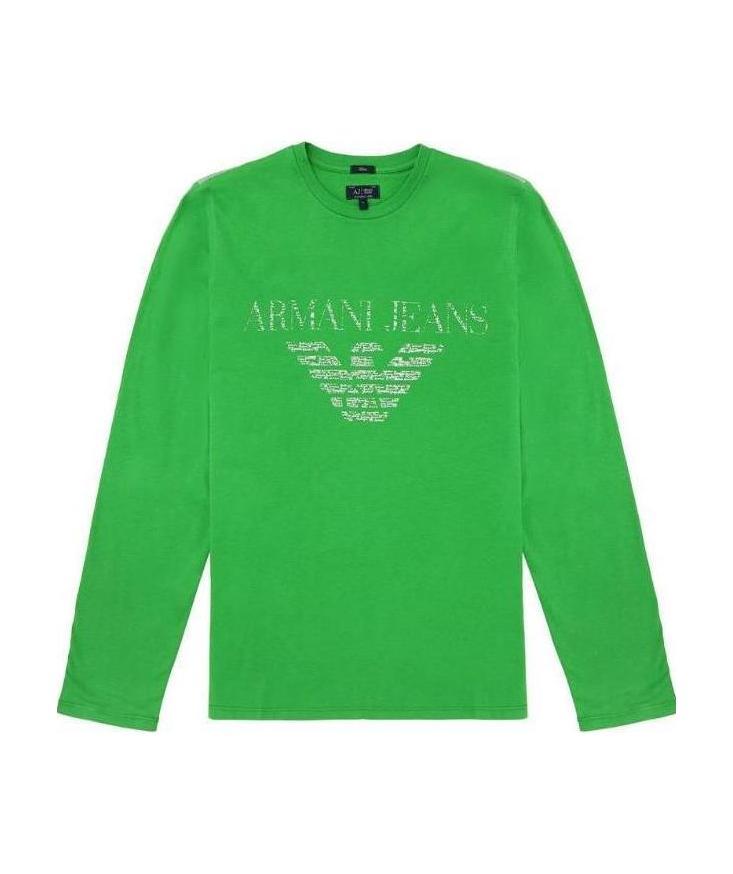 ARMANI JEANS T-SHIRT WITH ROUND NECK AND LONG SLEEVES