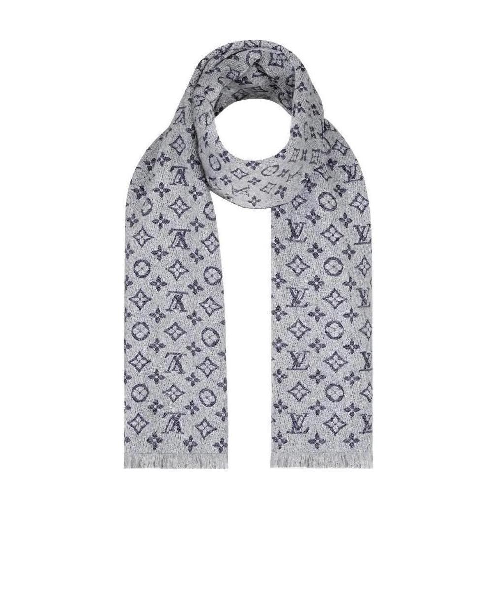 Pre-owned Louis Vuitton Monogram Classic Scarf In Gray