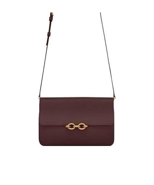 Saint Laurent Le Maillon Crossbody Bag In White