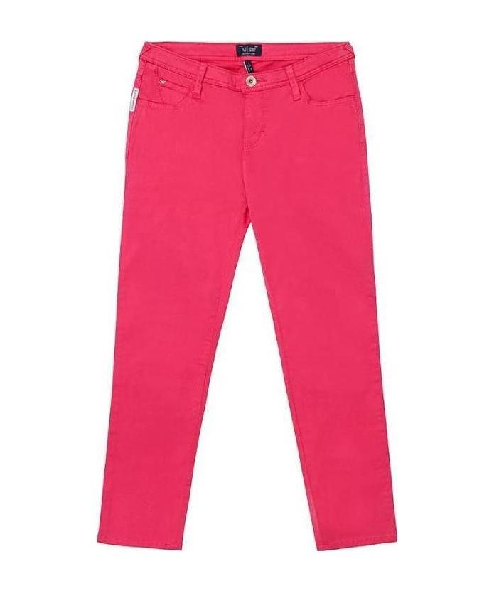 Shop Armani Jeans Logo Jeans In Pink