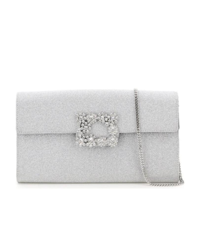 Roger Vivier Woman Handbag Silver Size - Polyester, Metal In White