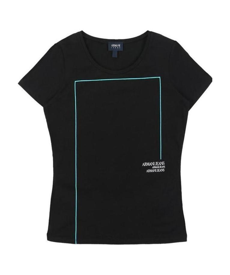 Shop Armani Jeans Logo T-shirt In Black