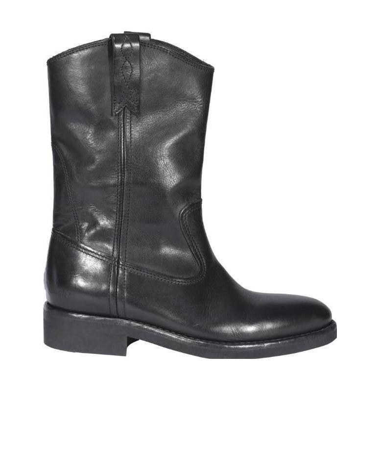 Golden Goose Biker Leather Ankle Boots In Black