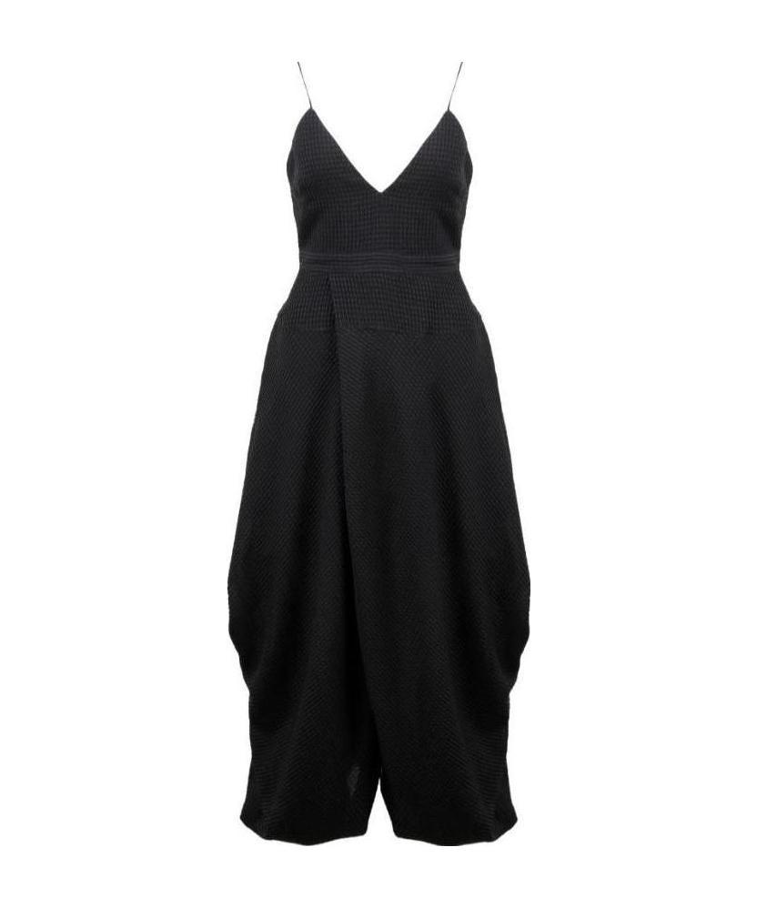 Stella Mccartney Plunge-neck Draped Midi-dress In Black