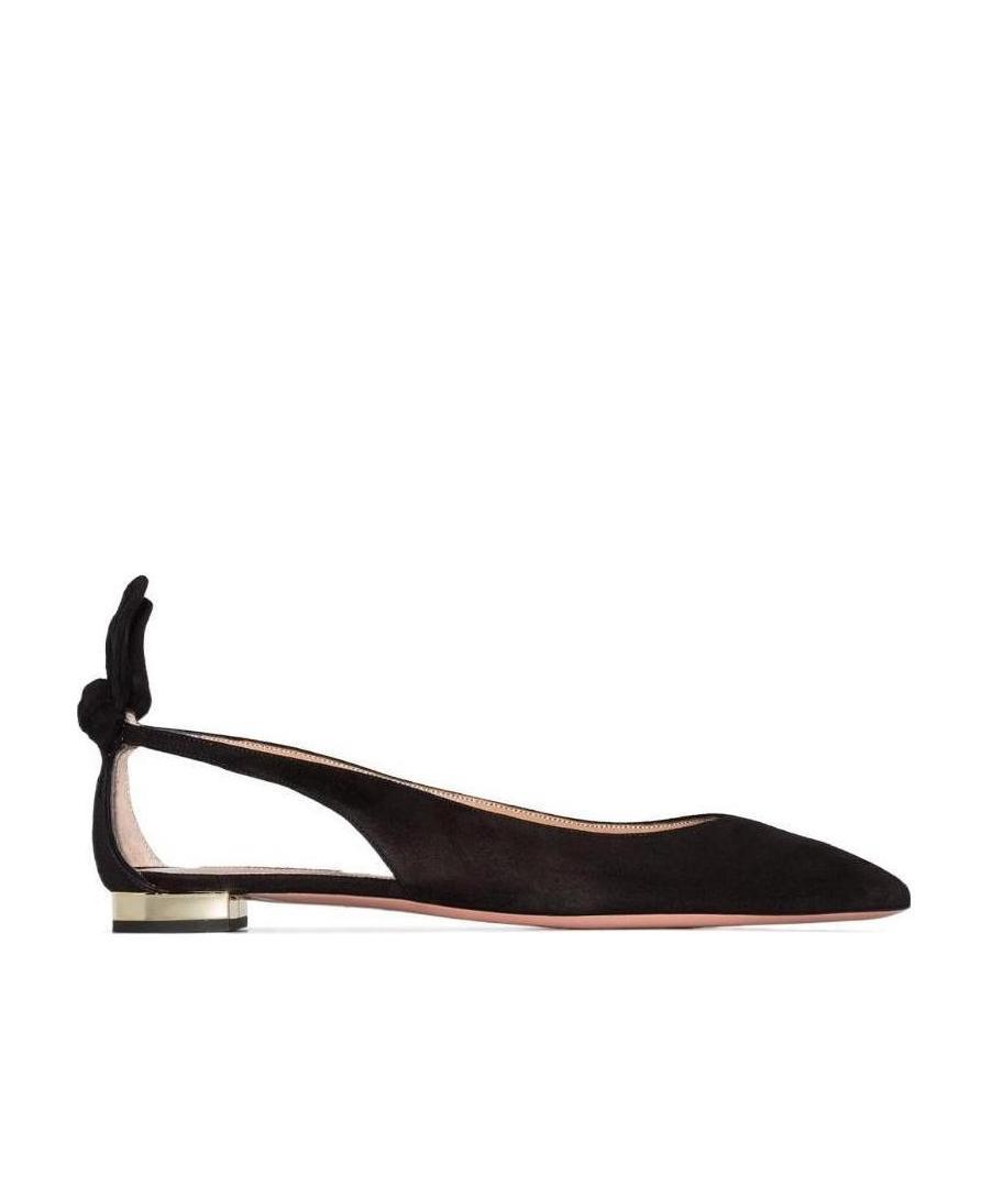 Aquazzura Love Affair 10mm Ballerina Shoes In Black