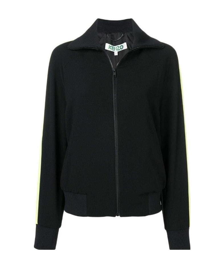 Kenzo Bamboo Tiger Teddy Jacket In Black