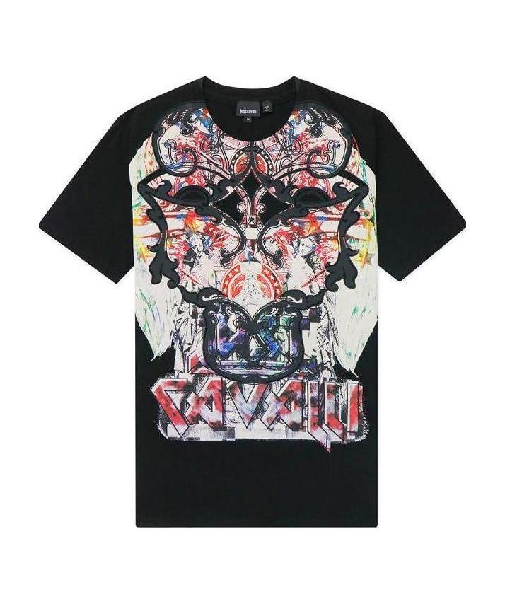 Just Cavalli Printed T-shirt In Black