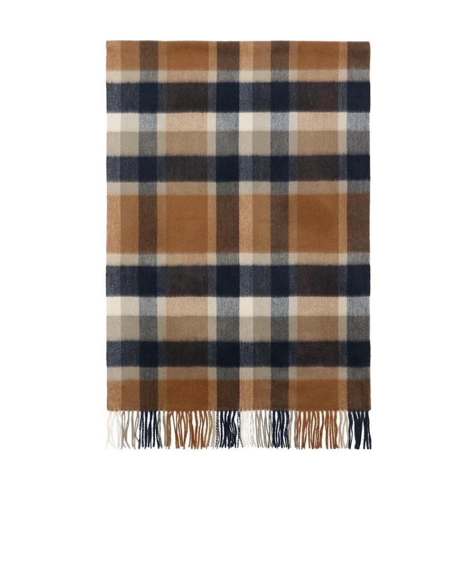Weekend Max Mara Checkered Fringed Scarf In Multicolor