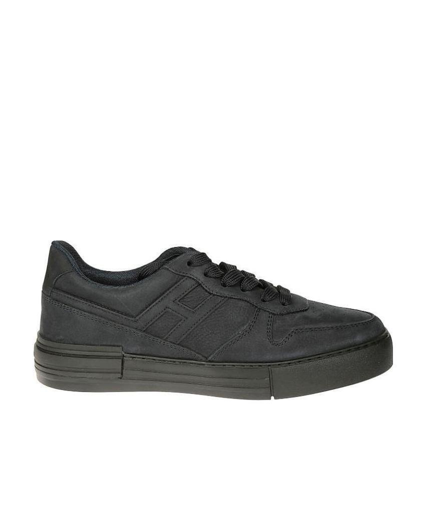 Hogan Splicing Design Leisure Sports Shoes In Black