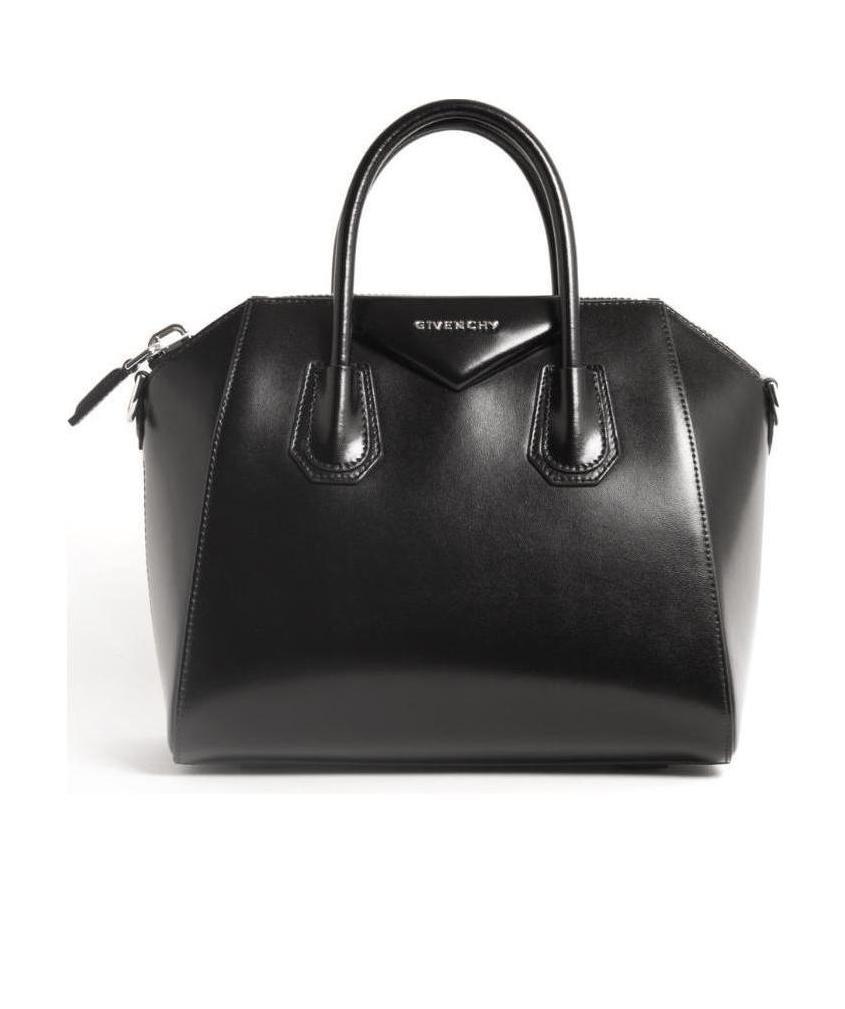 Givenchy Women Black Leather Medium Antigona Handbag In Black