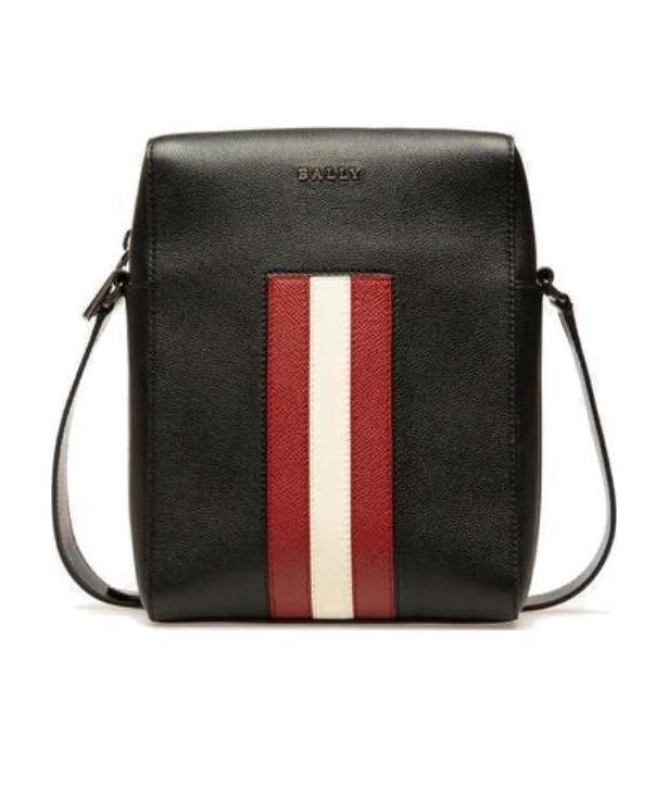 Shop Bally Logo Strap Satchel In Black