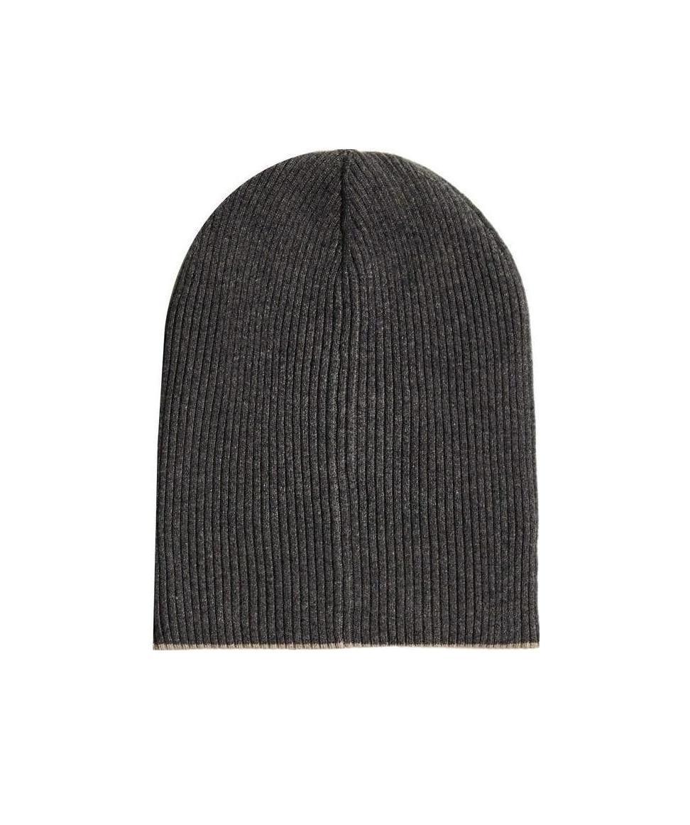 Brunello Cucinelli Ribbed-knit Beanie In Black