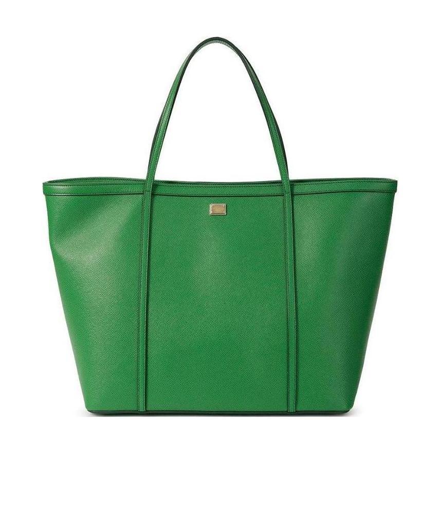 Dolce & Gabbana Logo Details Handbag In Green