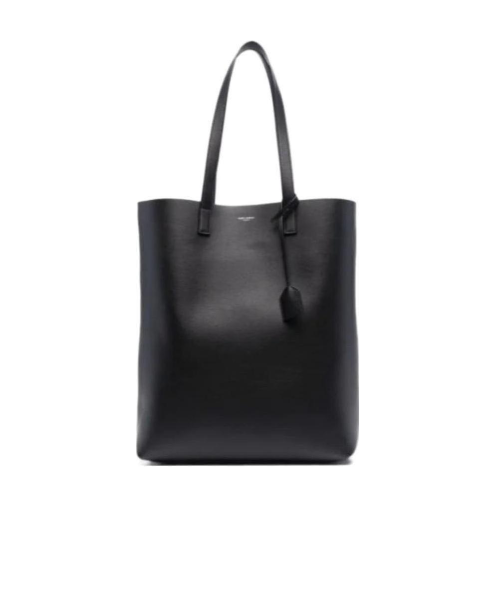 Saint Laurent Bold Rectangular Tote Bag With Dual Handles In Black