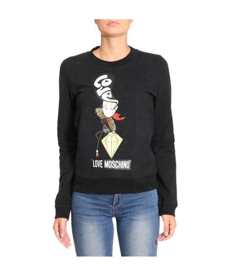 Moschino Logo Printed Sweater In Green