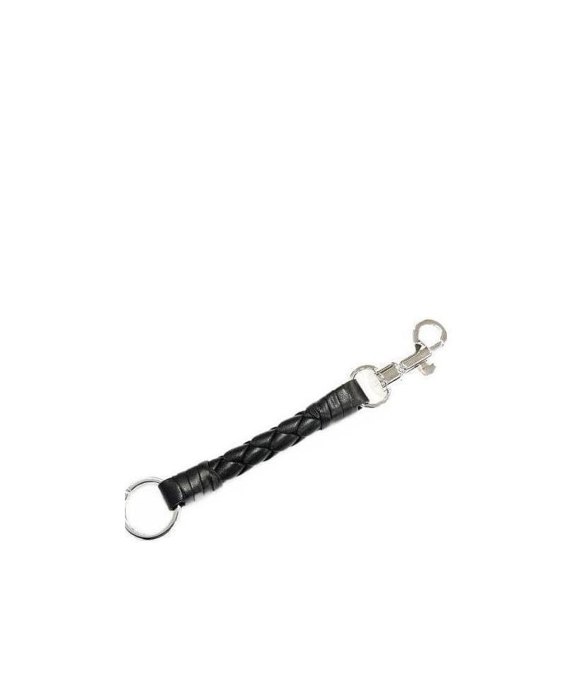 Bottega Veneta Weave A Key Chain In Black