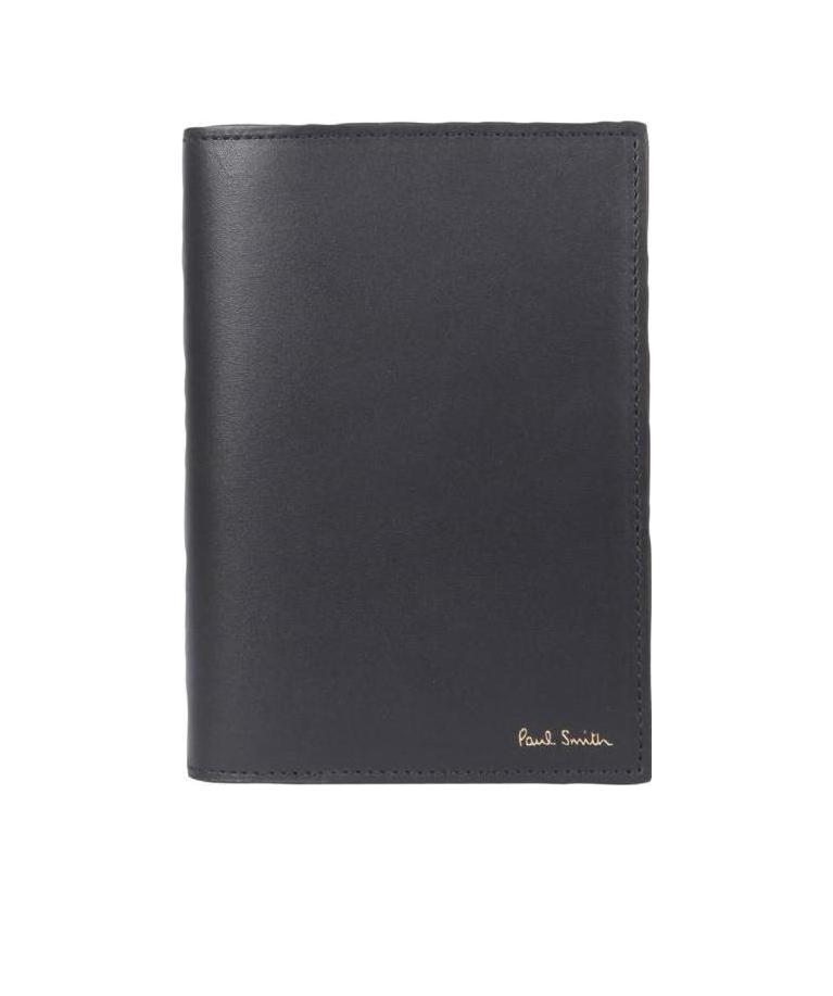 Paul Smith Signature Stripe-print Leather Cardholder In Black