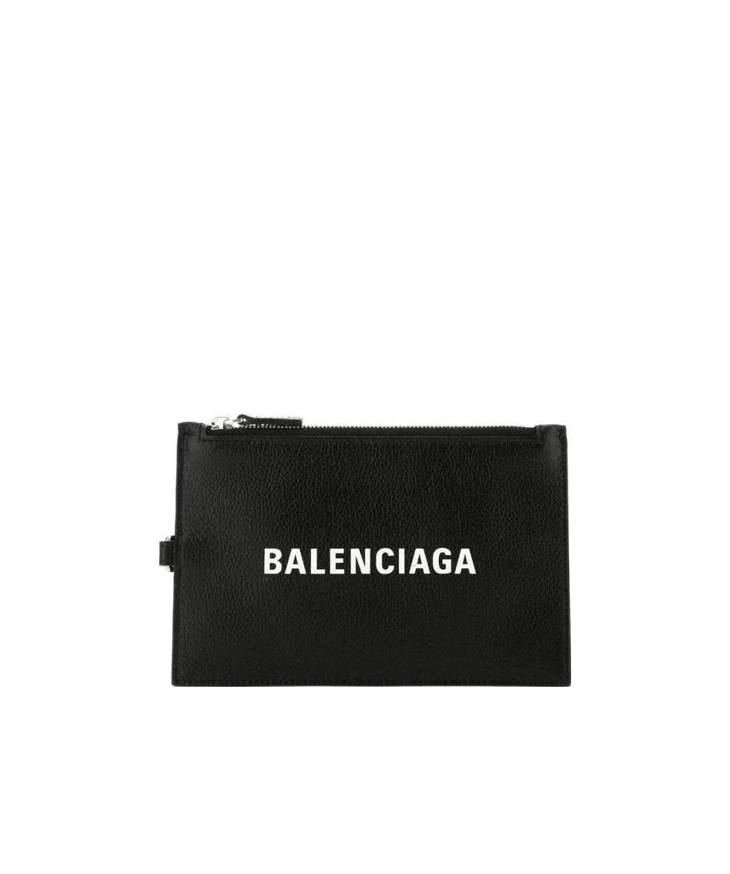Balenciaga Logo-print Wallet In Black