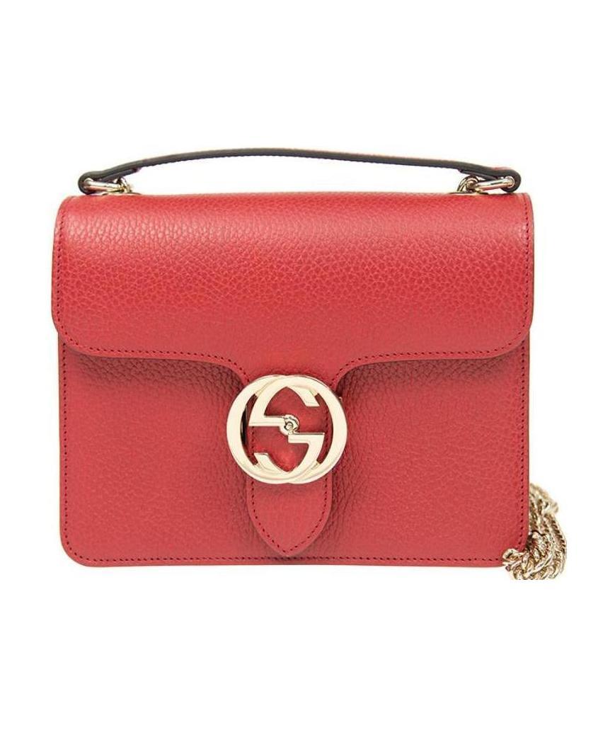 Gucci Double G Logo Woc In Red