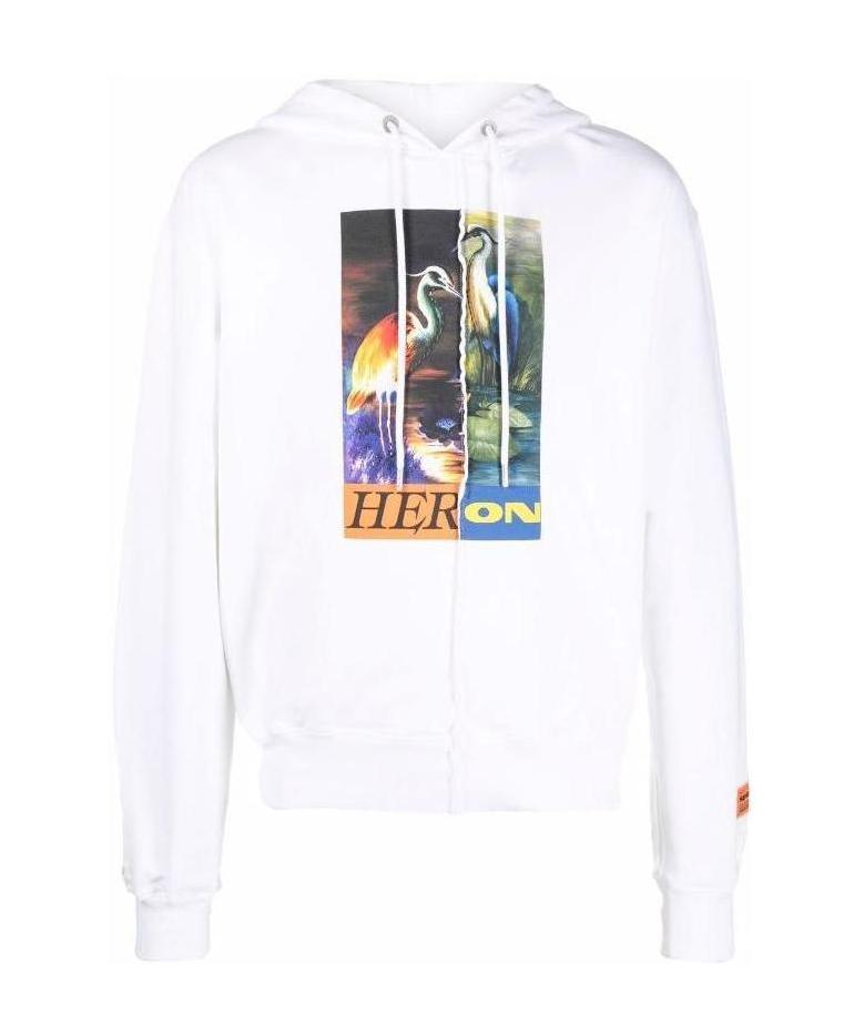 Heron Preston Heron Split Heron Prnt Hd Swt Wht Orng In White