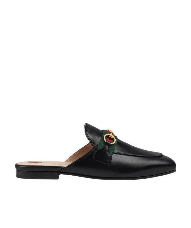 Gucci Princetown Horsebit-detailed Leather Slippers In Black
