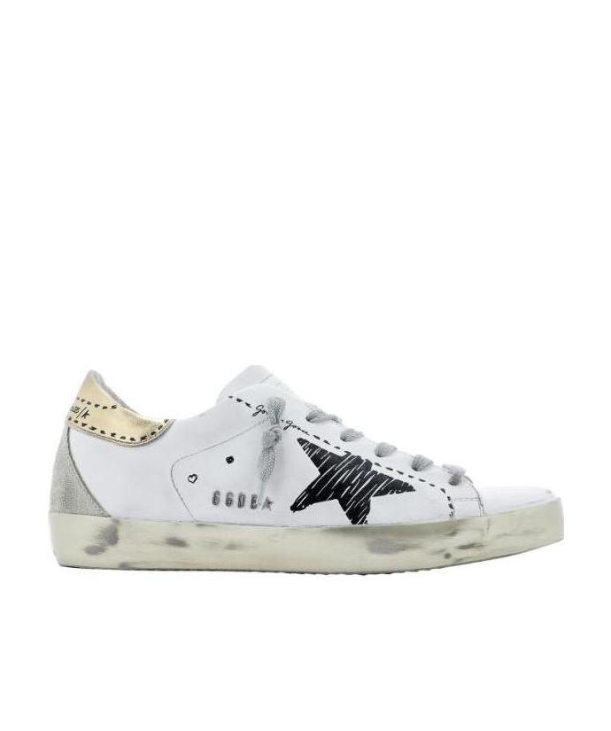 Golden Goose Super-star Low-top Sneakers In White