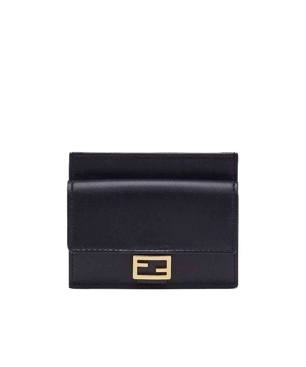 Fendi Ff Pattern Card Case In Black