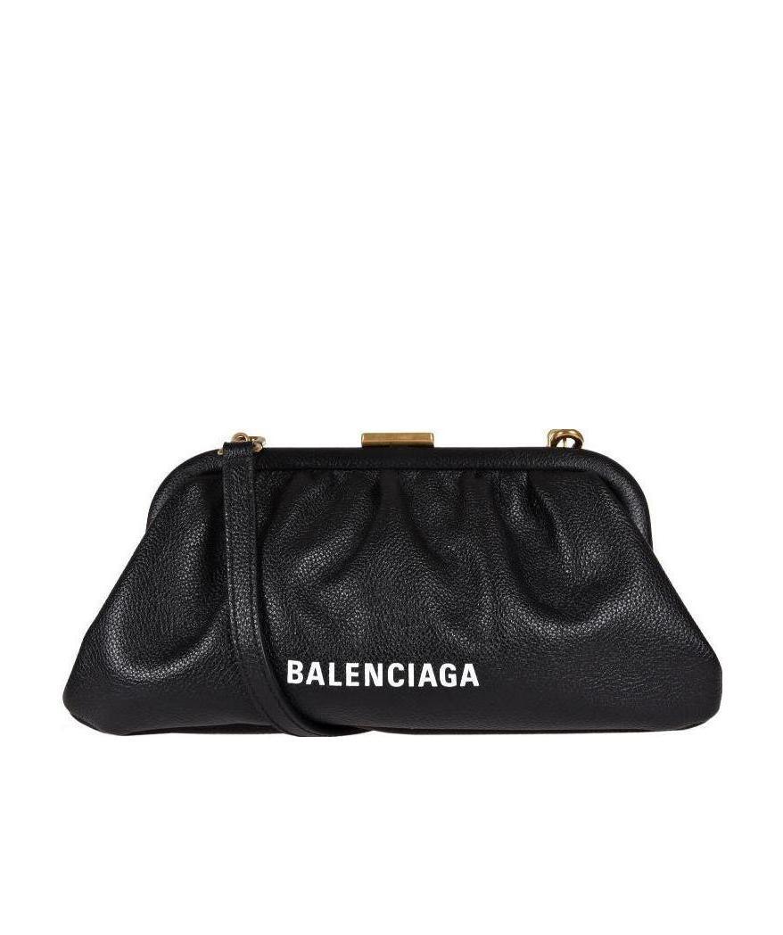 Balenciaga Cloud Clutch Bag In Black