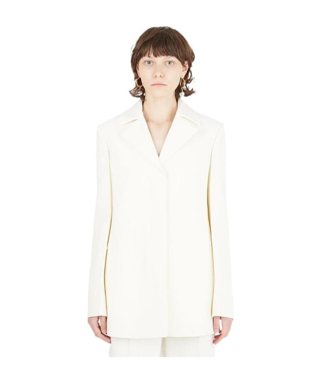 Jil Sander Darted Tailored Jacket In White