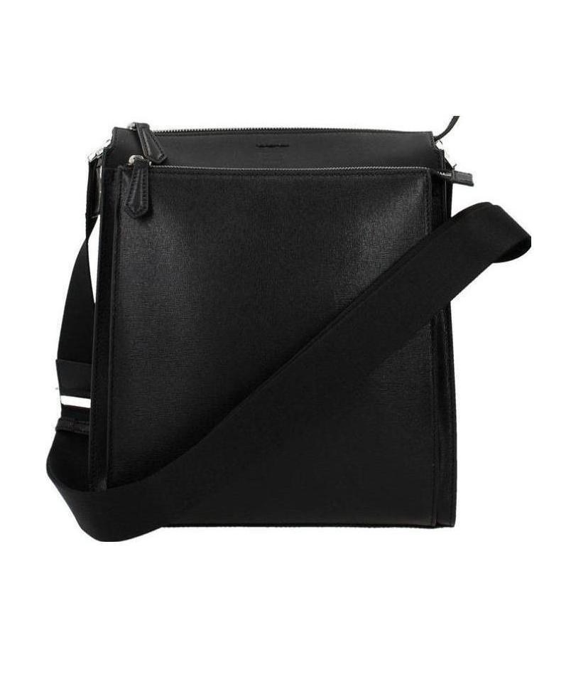 Fendi Logo Details Satchel In Black