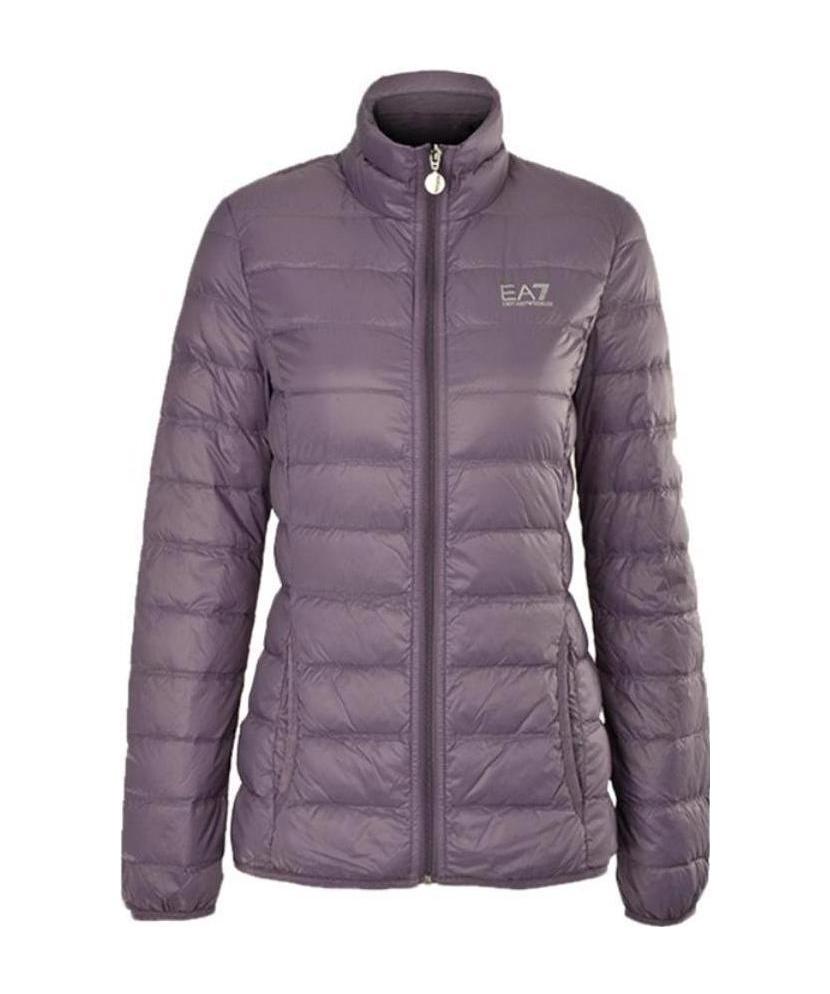 Emporio Armani Quilted Down Jacket In Gray