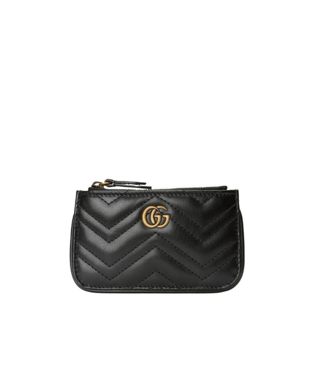 Gucci Gg Marmont Matelassé Key Case In Black