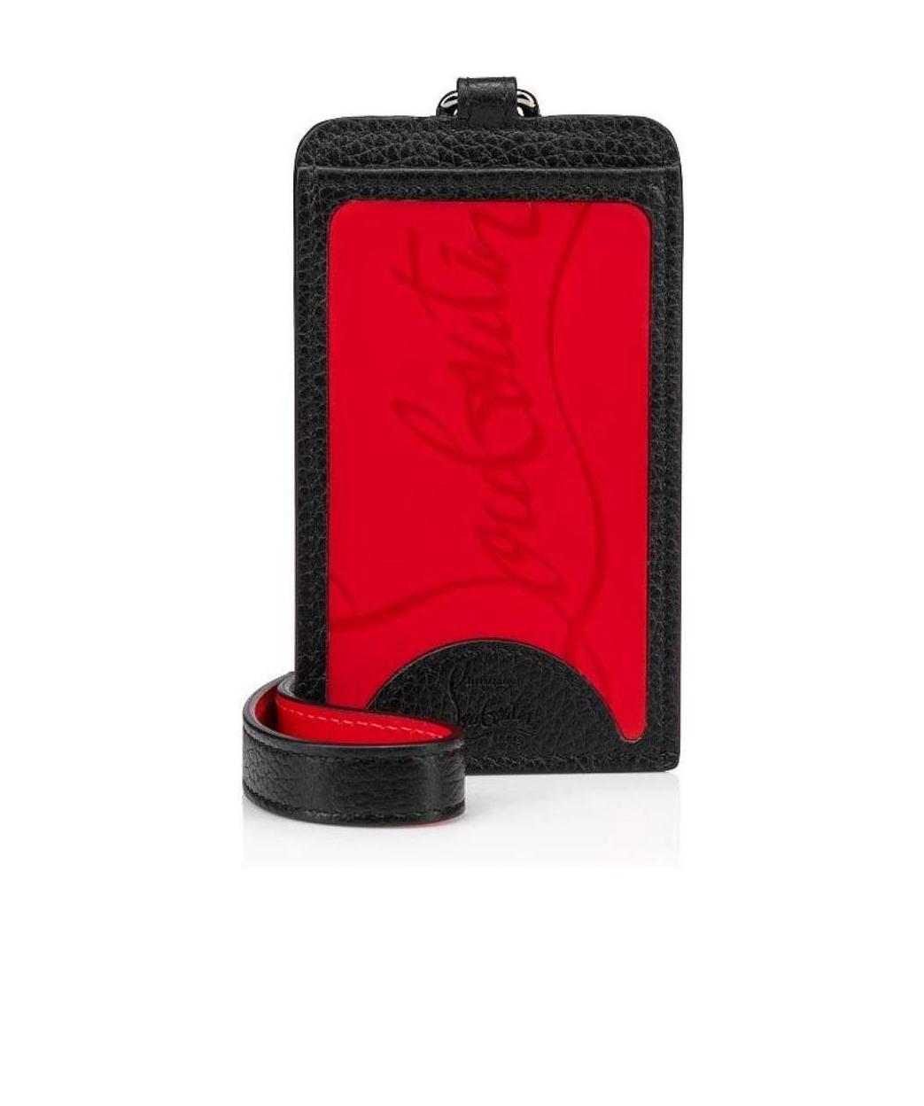 Christian Louboutin Logo Card Bag In Red