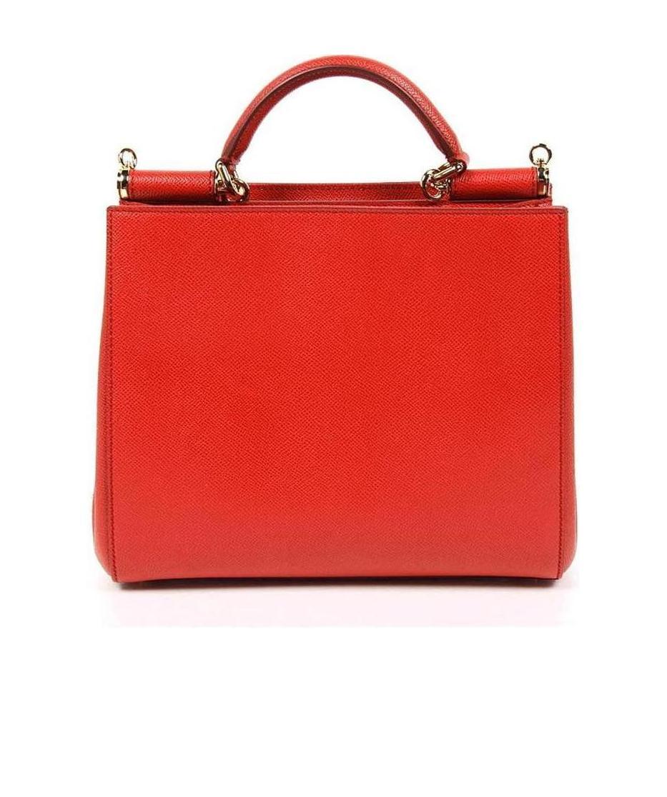 Dolce & Gabbana Logo Details Handbag In Red