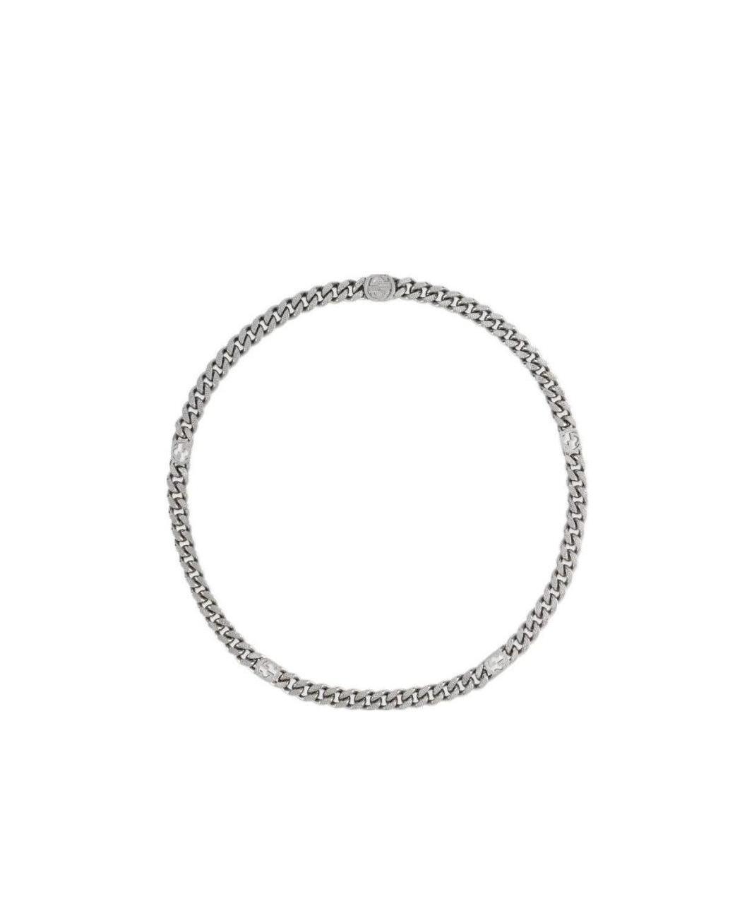 Gucci Interlocking G Chain-link Necklace In Gray