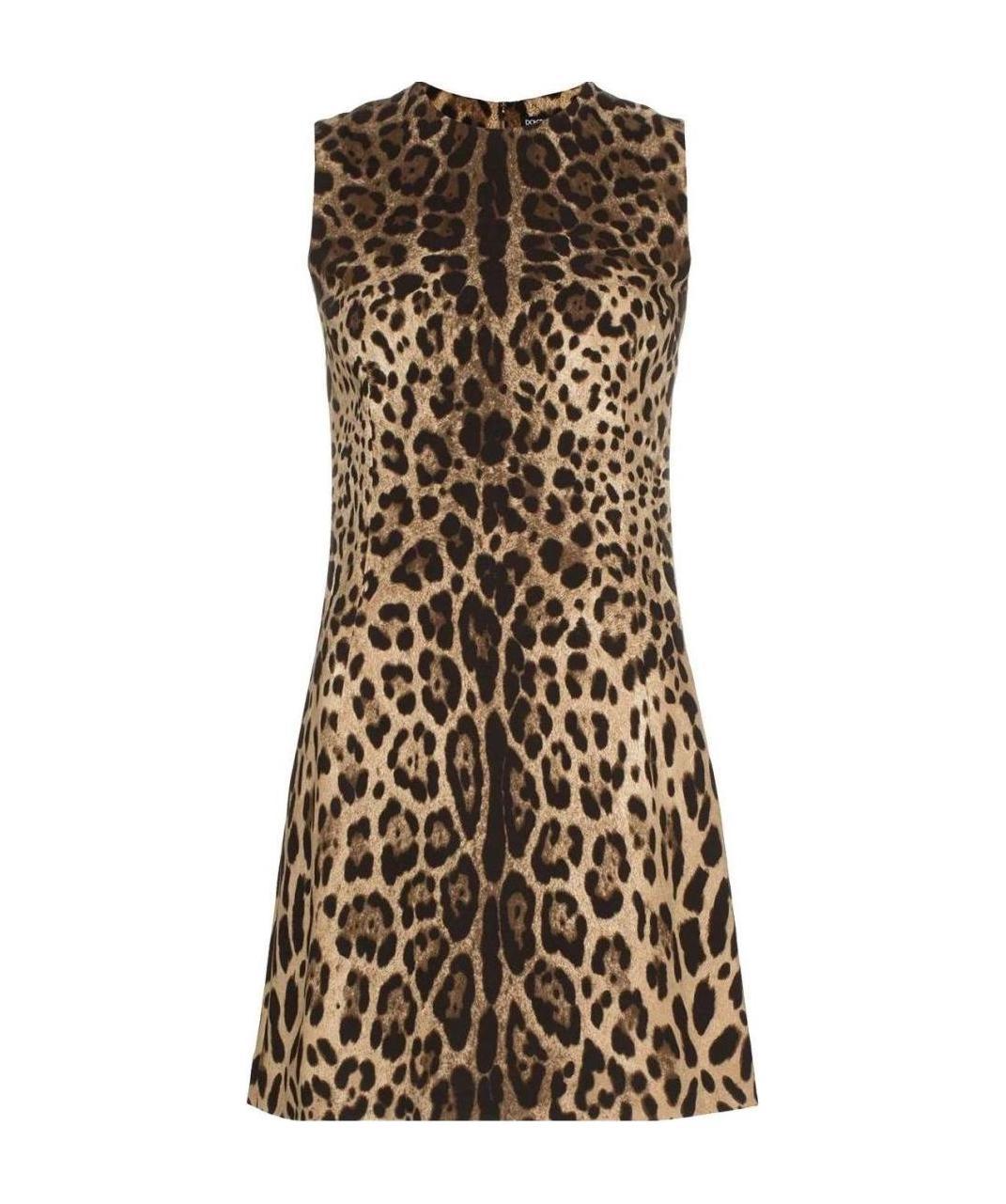Dolce & Gabbana Leopard-print Sleeveless Dress In Black