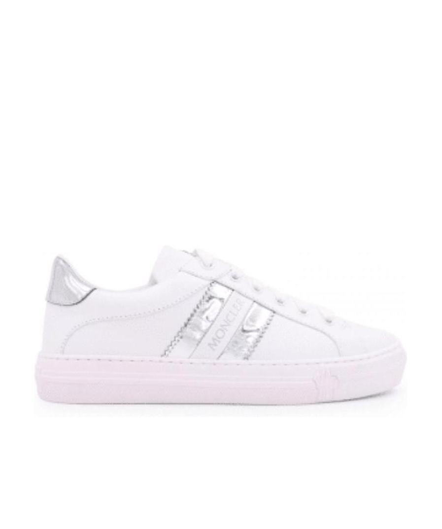 Moncler Contrast-heel Low-top Sneakers In White