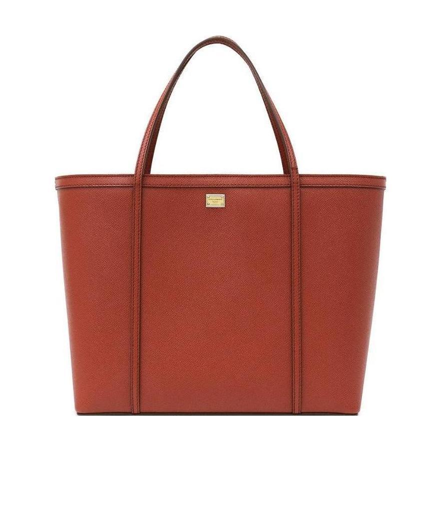 Dolce & Gabbana Logo Details Handbag In Red
