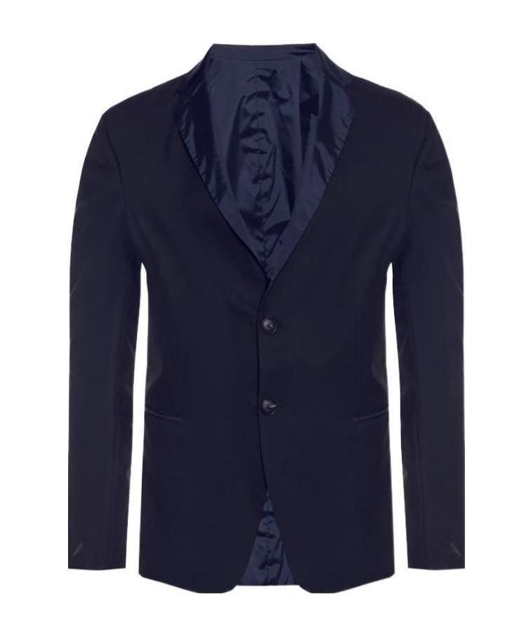 Emporio Armani Double-sided Suit Jacket In Black
