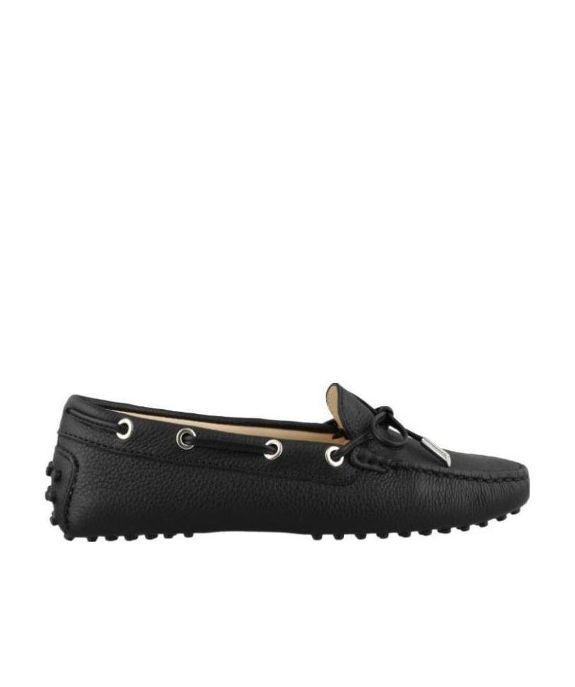 Tod's Pebbled Leather Loafers In Black