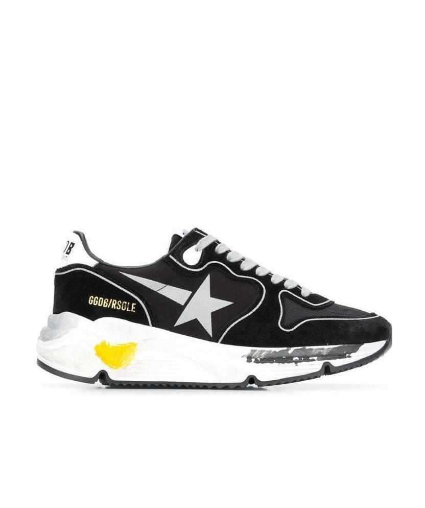 Golden Goose Running Sole Used Effect Sole Sneakers In Black