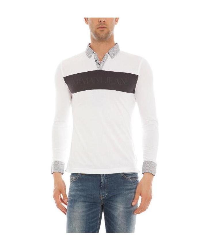 ARMANI JEANS LOGO DETAILS POLO SHIRT