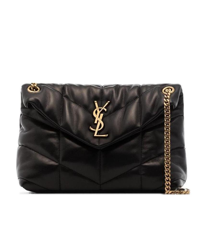 Saint Laurent Small Loulou Puffer Bag In Nappa Leather In Black