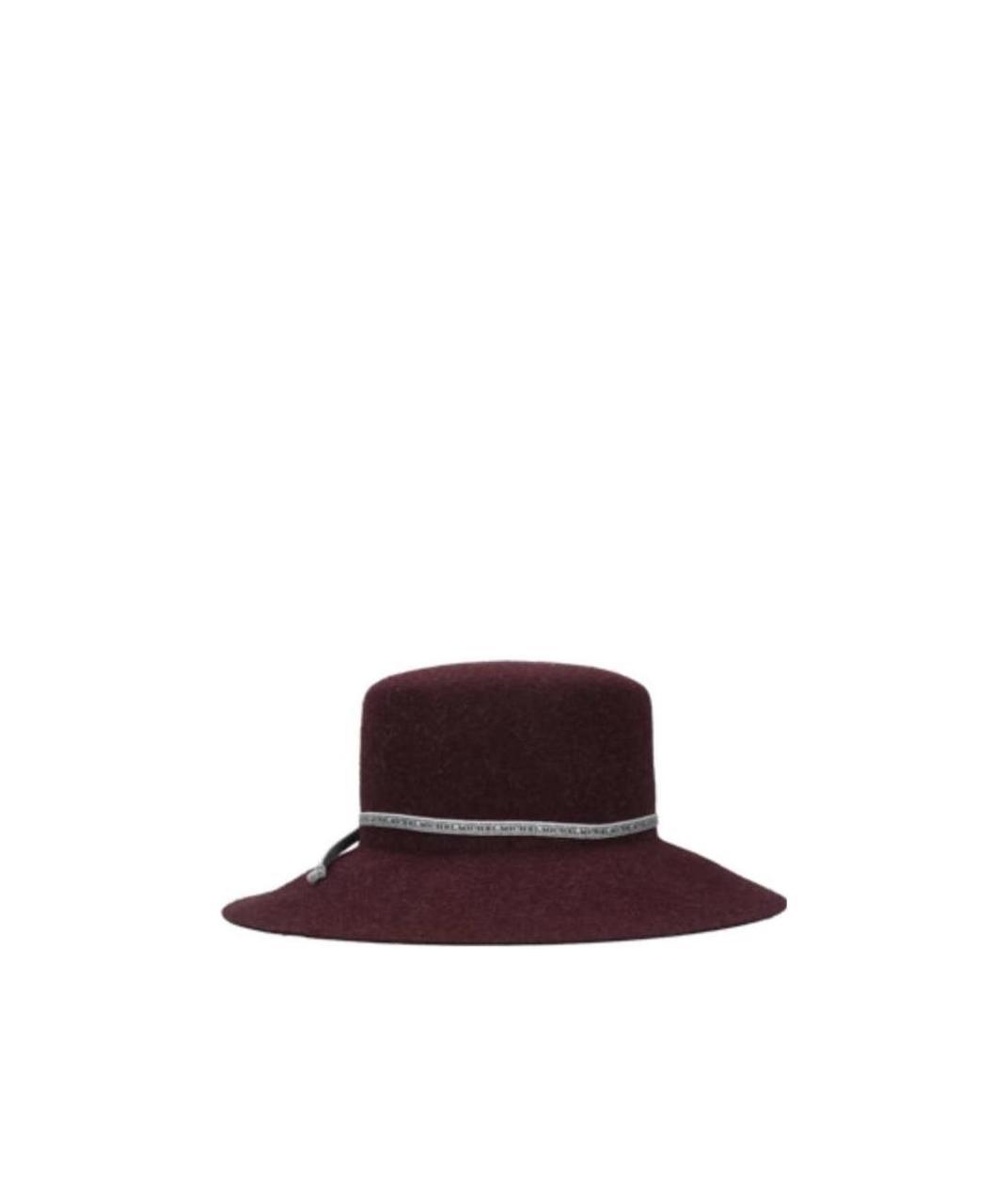 Maison Michel New Kendall Ribbon Detailed Bucket Hat In Burgundy