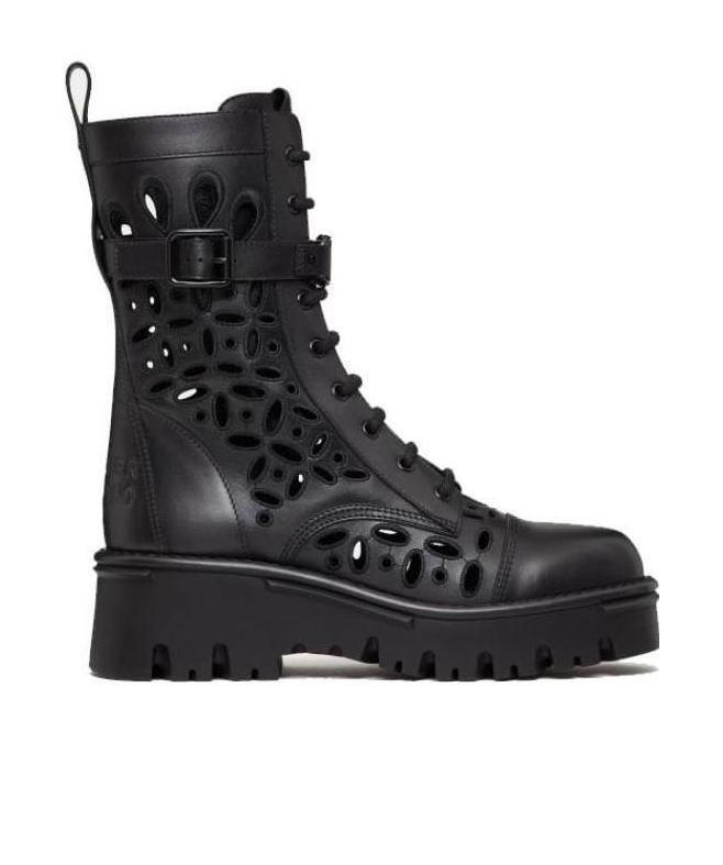 Valentino Cutout Leather Combat Boot