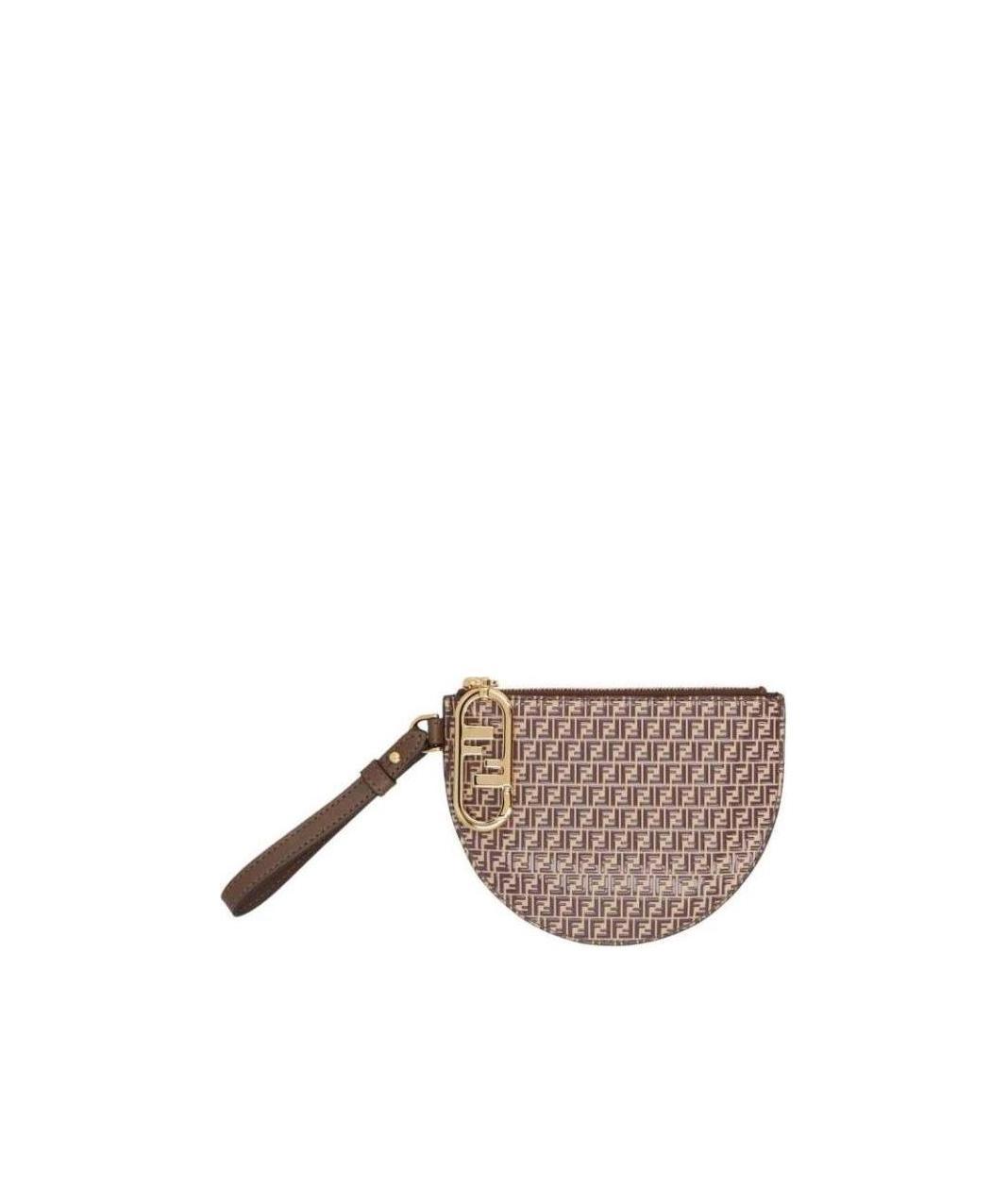 Fendi Ff Pattern Wallet In Nude