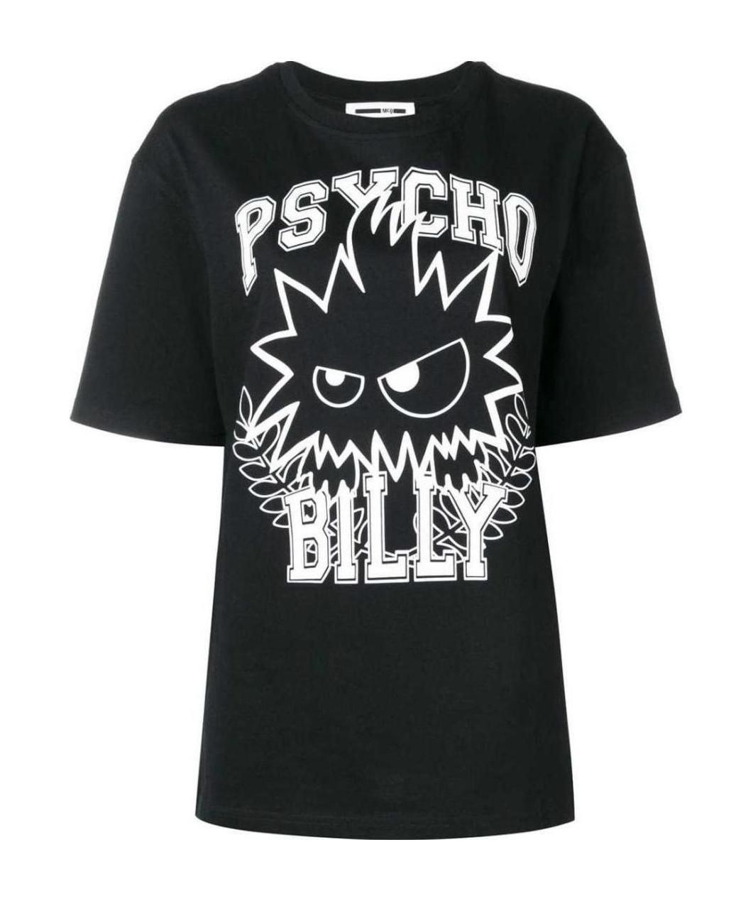 Mcq By Alexander Mcqueen Psycho Billy Cartoon Printed T-shirt In Black