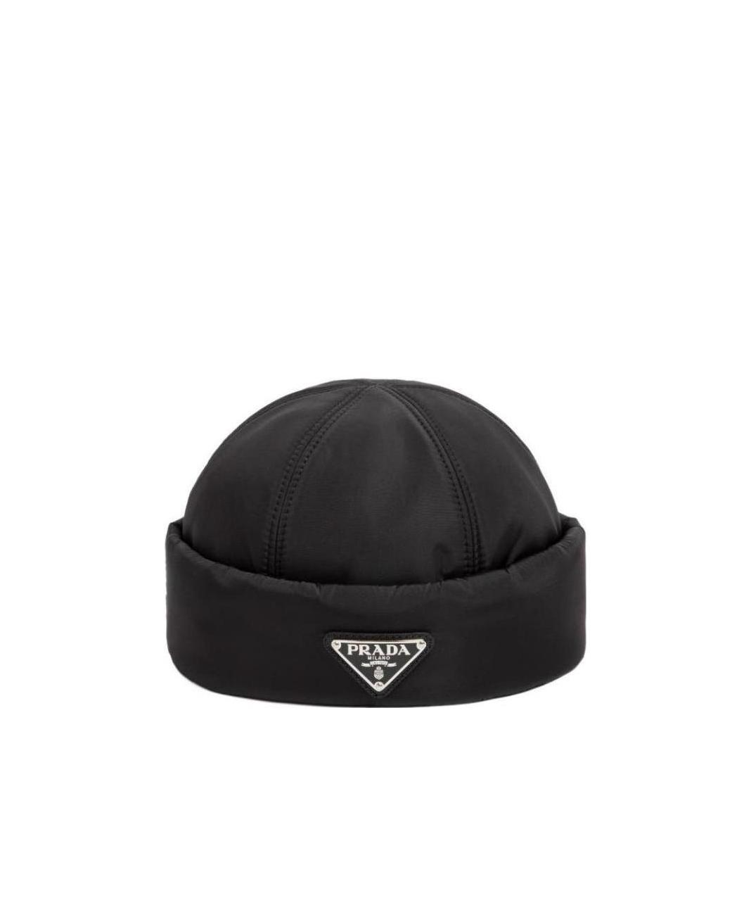 Prada Black Nylon Hat Men In Black