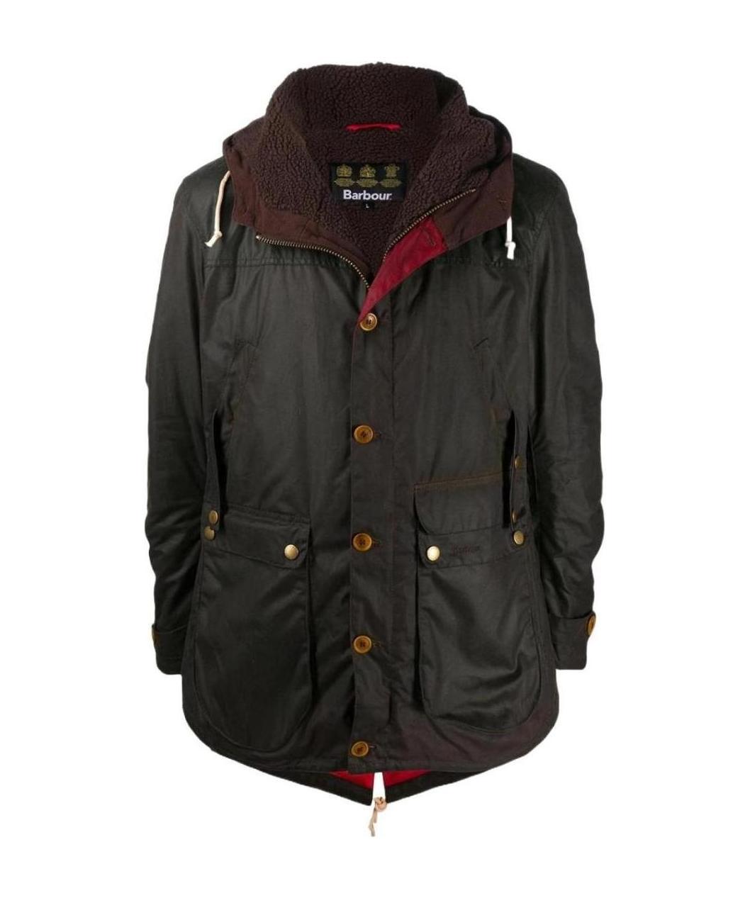 Barbour Game Waxed Cotton Parka In Black